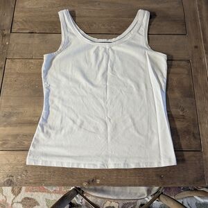 NIC+ZOE Cream Fitted Sleeveless Tank Top